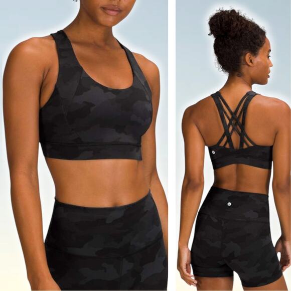 LULULEMON Free To Be Elevated Bra DD E Cup Sz 6 Heritage 365 Camo Deep Coal